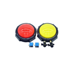100mm jumbo dome round momentary 12V LED illuminated hand held plastic arcade push button switch