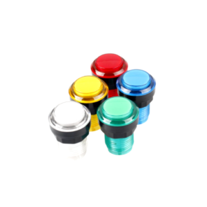 32mm arcade game machine transparent colorful Small round led push button slot machine push button for DIY kit