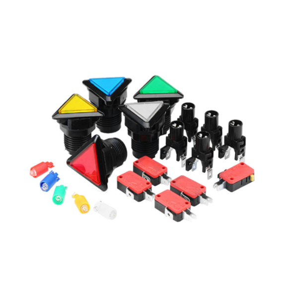 Triangle 32*32*32mm Plastic Mini LED Push Button Micro Switch For Arcade Game And Amusement Machines - Image 2